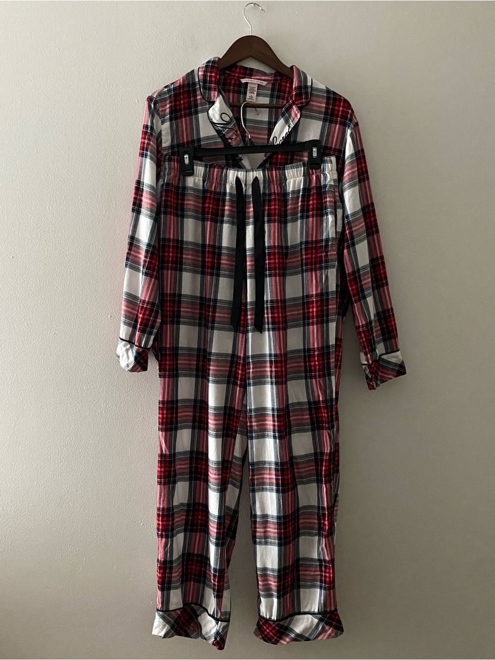 Victoria's Secret Red and White Plaid Women’s Pajama Set